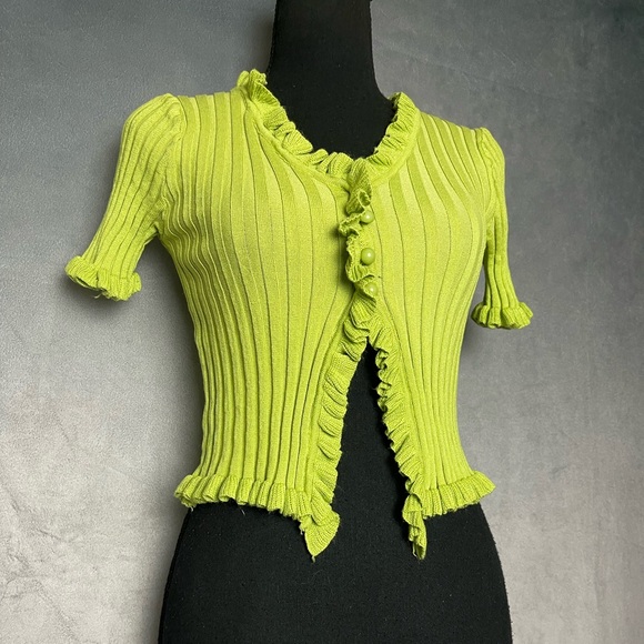 Redberry like green knit sweater shirt size medium - Picture 5 of 5